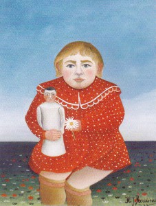 アンリ・ルソー　「人形を抱く子供」